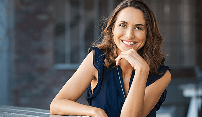 woman smiling at the camera