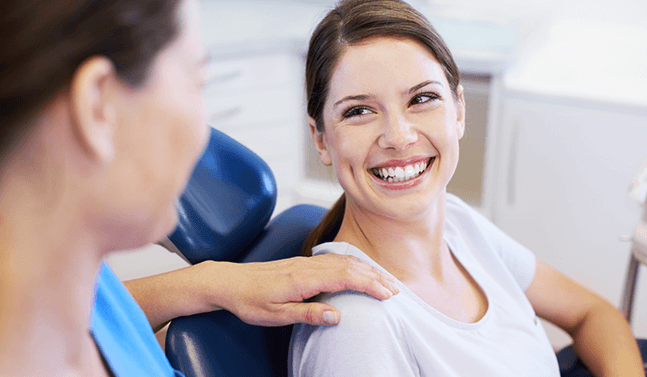 woman at the dentist