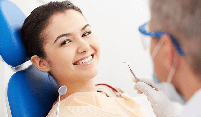 woman at the dentist