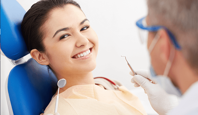 woman at the dentist