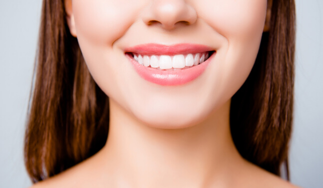 closeup of a bright, white smile