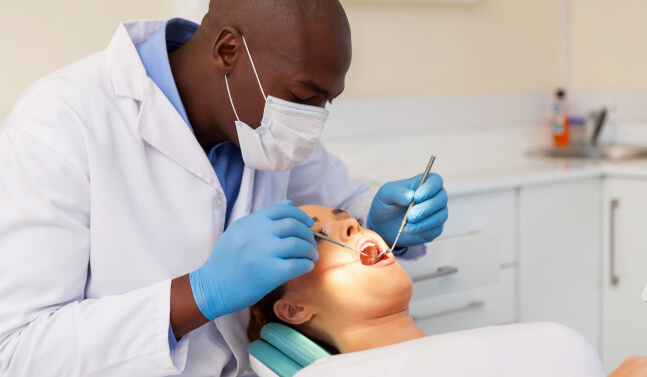 dentist with patient