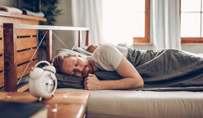 man sleeping soundly