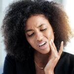 woman with toothache