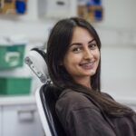 teen in dental chair with braces